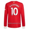 Camiseta de fútbol Manga Larga Manchester United Marcus Rashford 10 Primera Equipación 2021/22 - Hombre